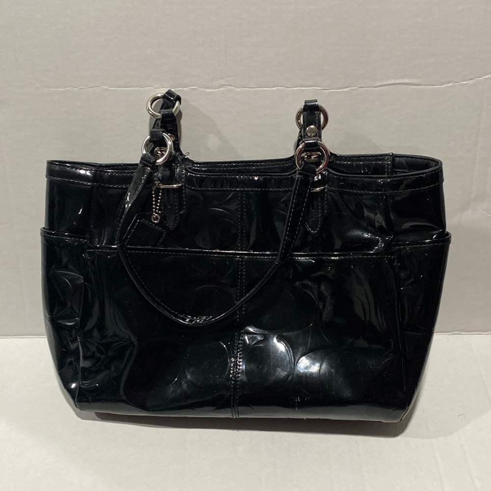 Elegant Black Patent Leather Purse